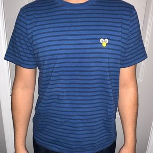 Blue stripe kaws shirt